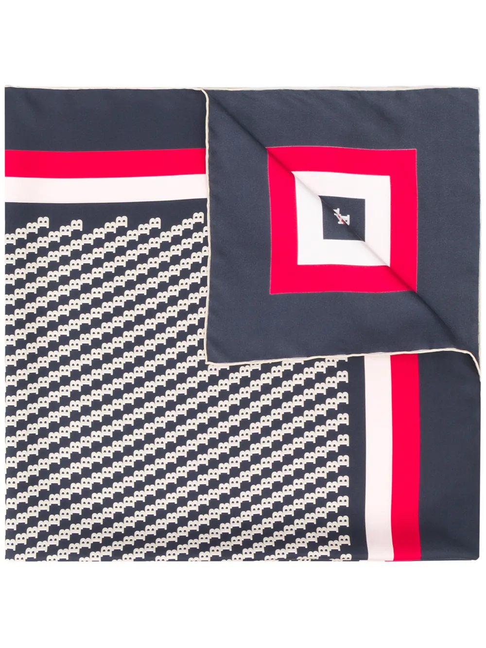 Bally B Motif Print Scarf In 蓝色