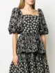 Stine Goya square neck star print blouse