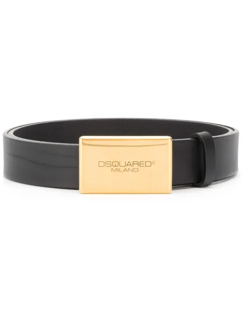 DSQUARED2 engraved logo buckle belt
