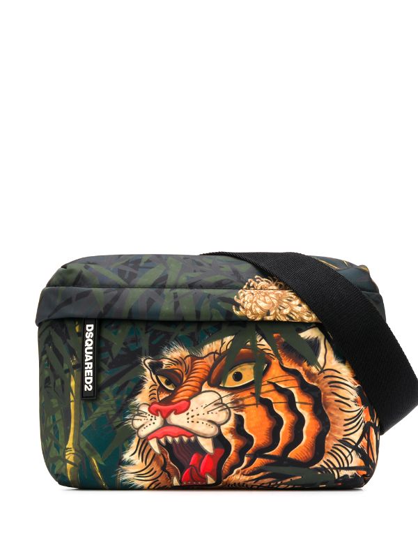 tiger print luggage