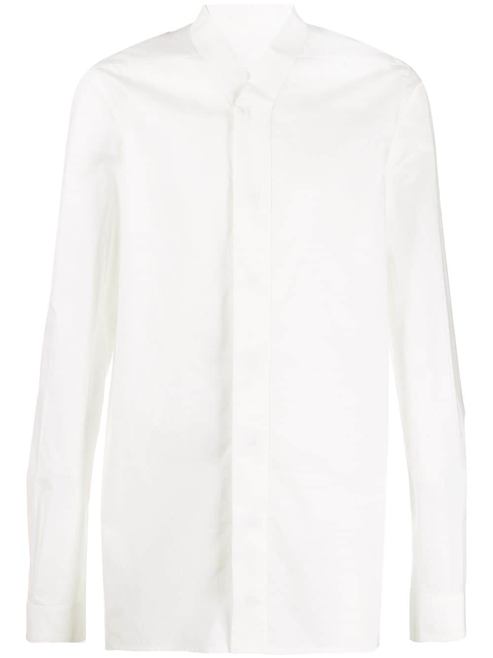Rick Owens Concealed-placket Shirt In White