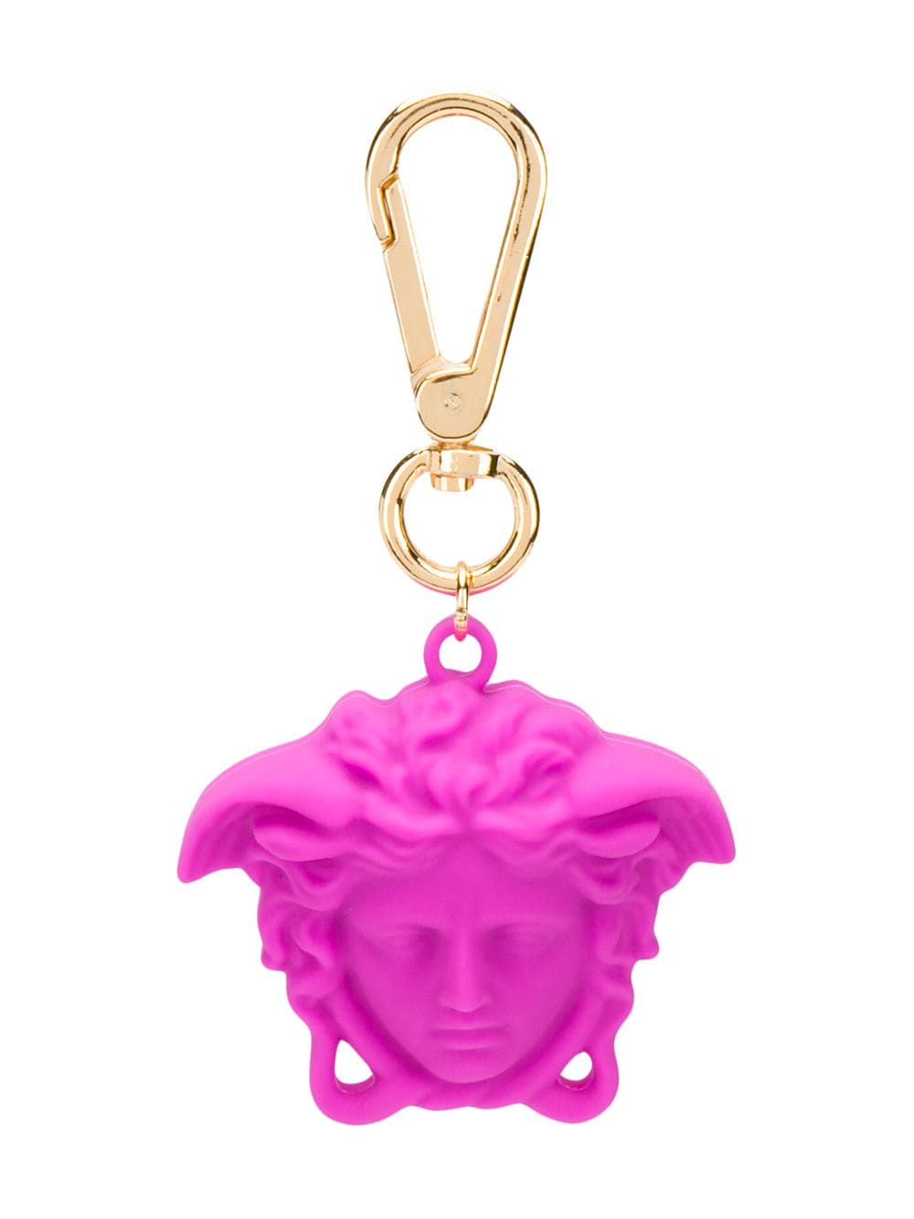 Young Versace Kids' Medusa Head Keyring In Pink
