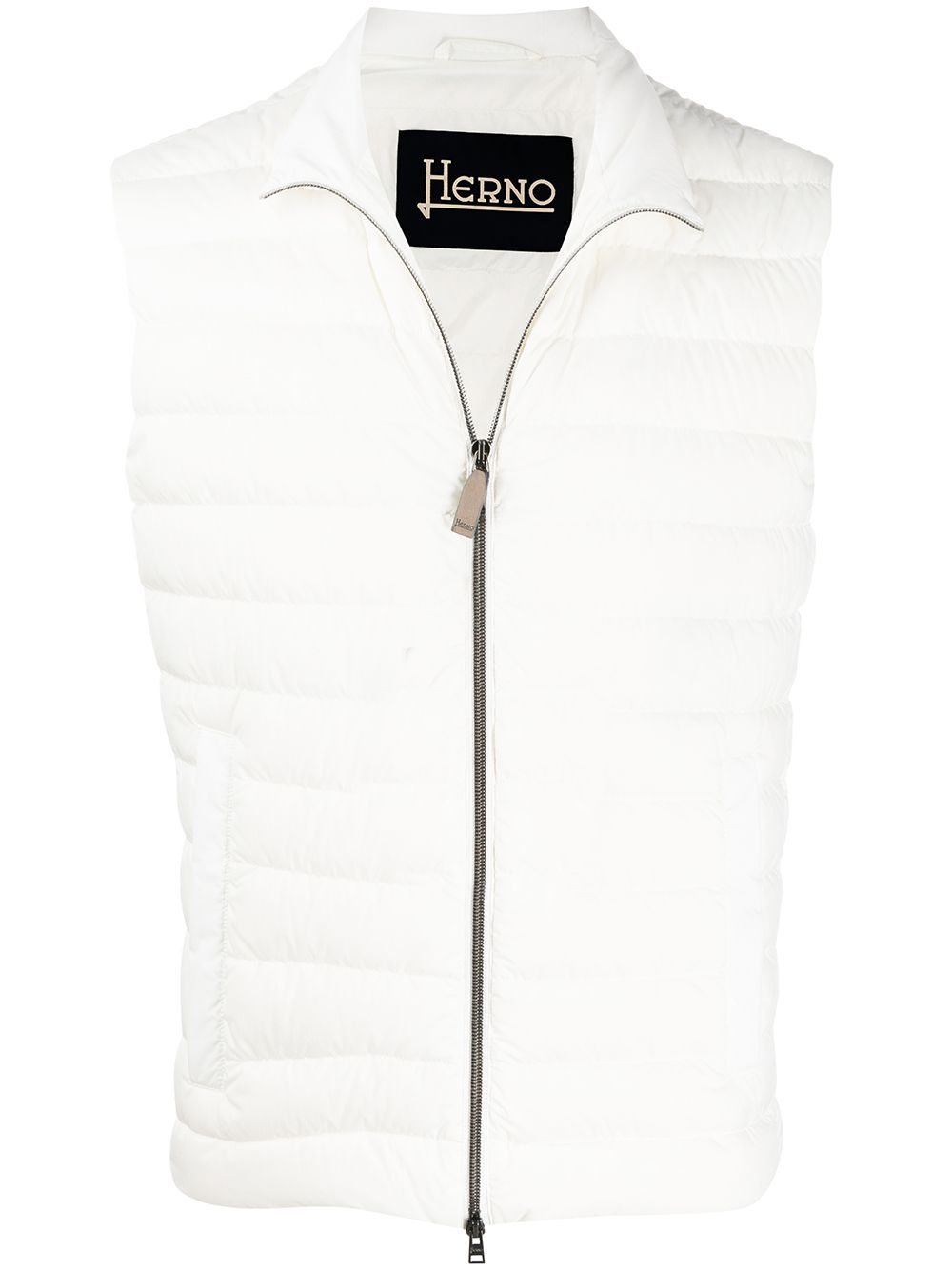 Herno Padded Zip-up Gilet In White