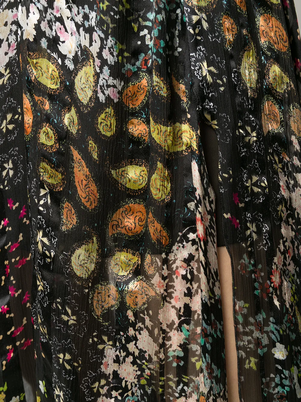 фото Etro расклешенное платье макси с принтом