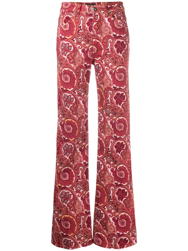 paisley print jeans