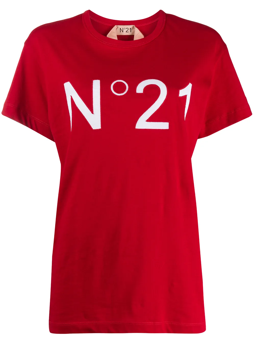 N°21 Logo-print Crew-neck T-shirt In Red