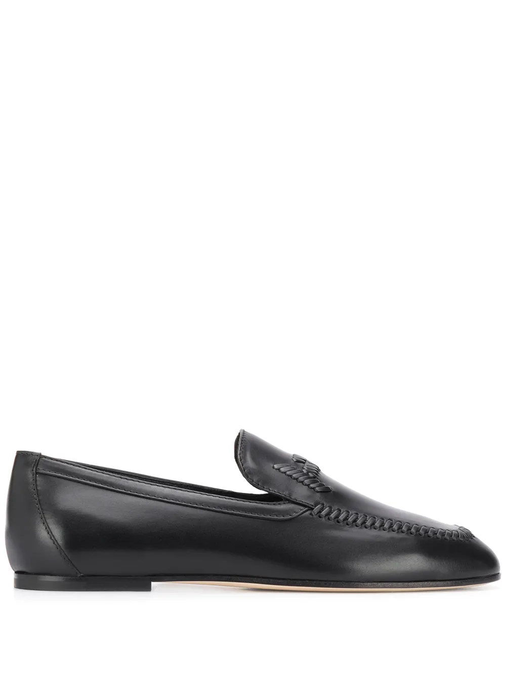 Tod's Loafers met logo Zwart