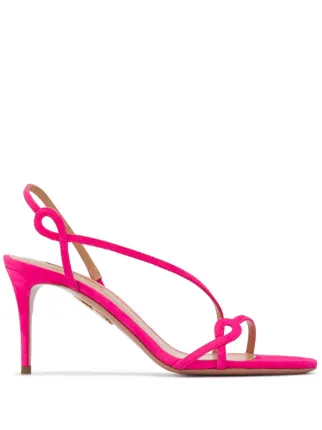hot pink strappy sandals