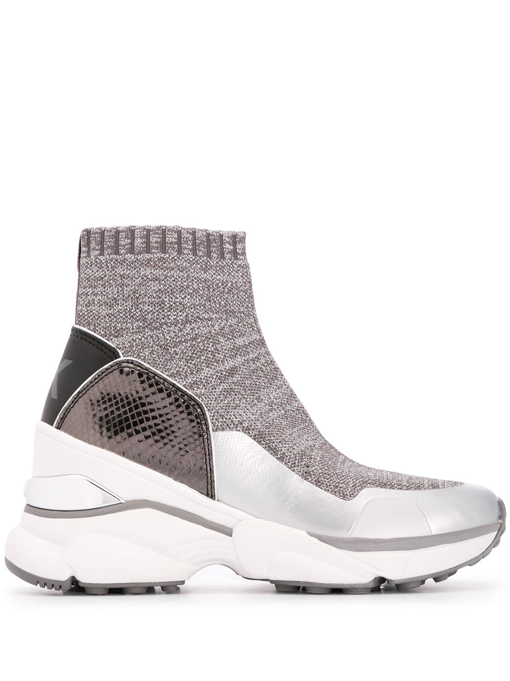 Michael Michael Kors Panelled Sock Trainers In Grey
