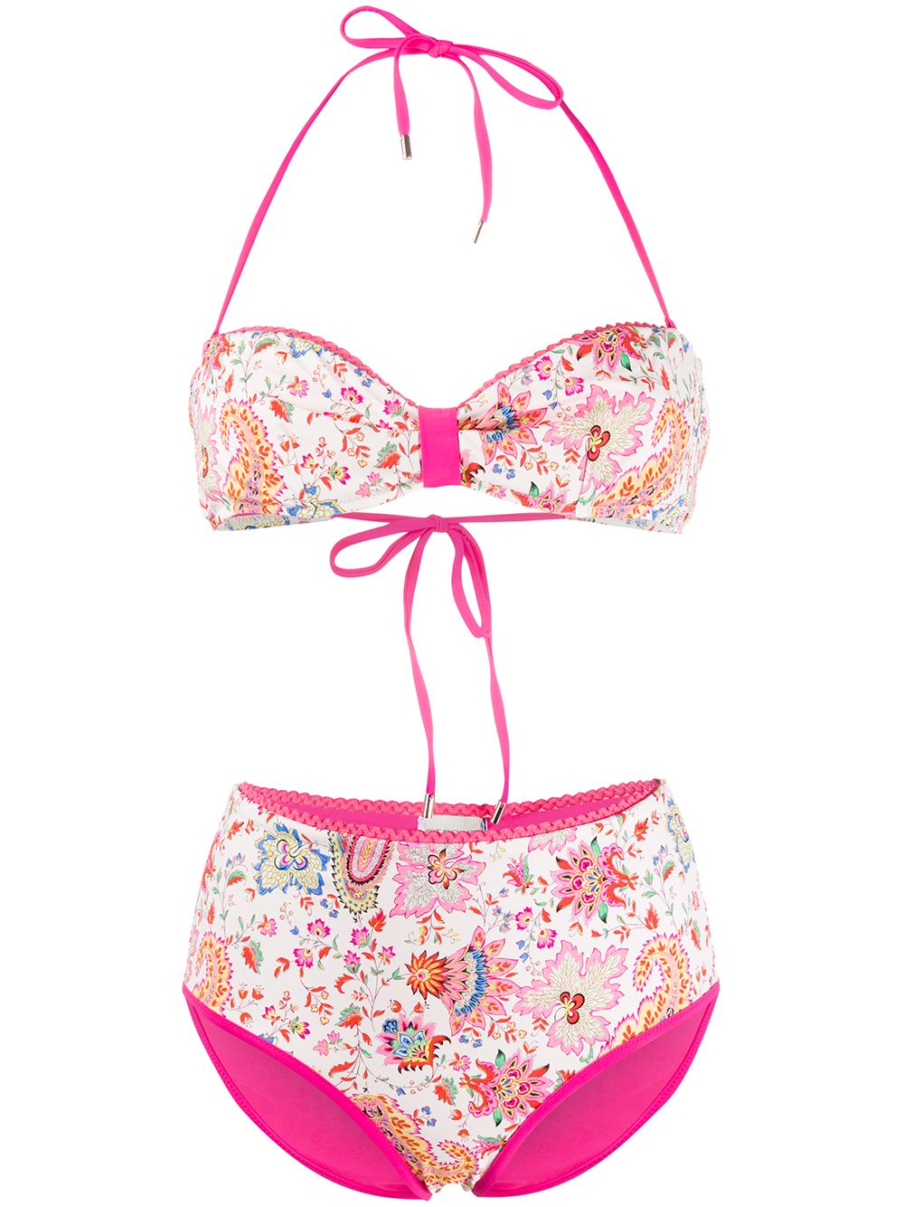 Etro Floral Print Bikini In Pink