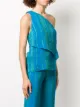 Zeus+Dione striped layered one shoulder top