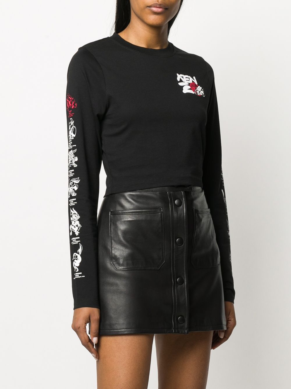 фото Kenzo cropped long-sleeve t-shirt