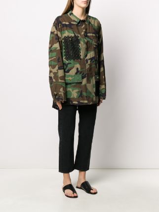 lase cut panels camouflage jacket展示图