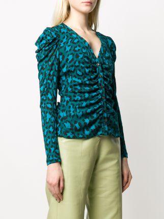 ruched leopard-print jacket展示图