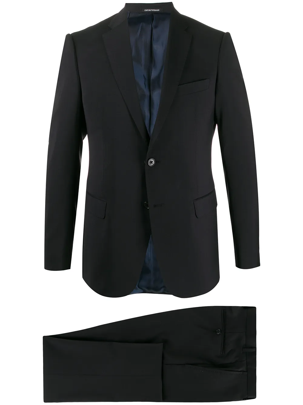 Emporio Armani Two Piece Suit In Blue