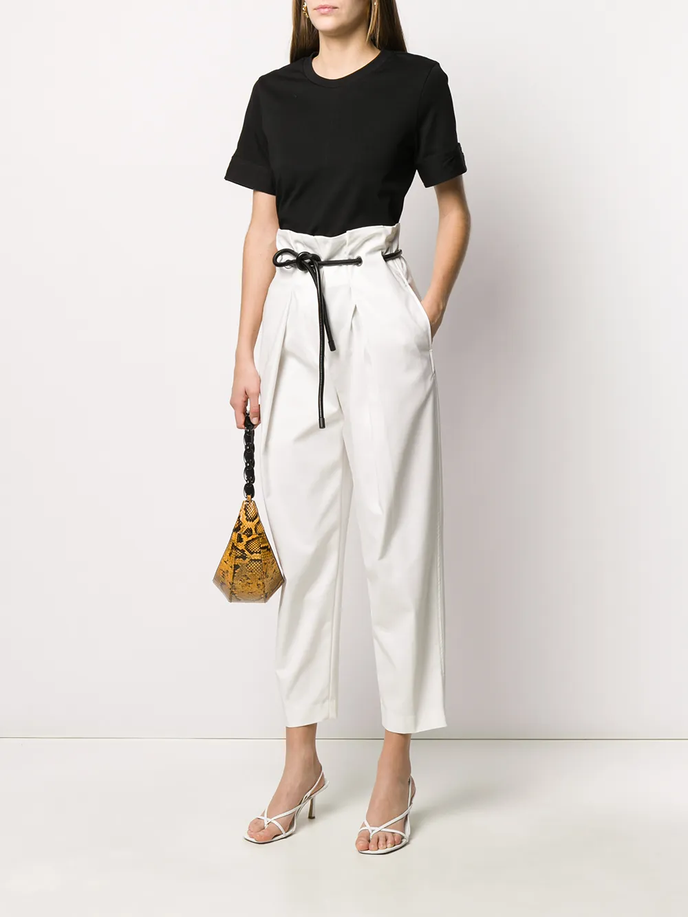 3.1 Phillip Lim Broek met paperbag-taille - Wit