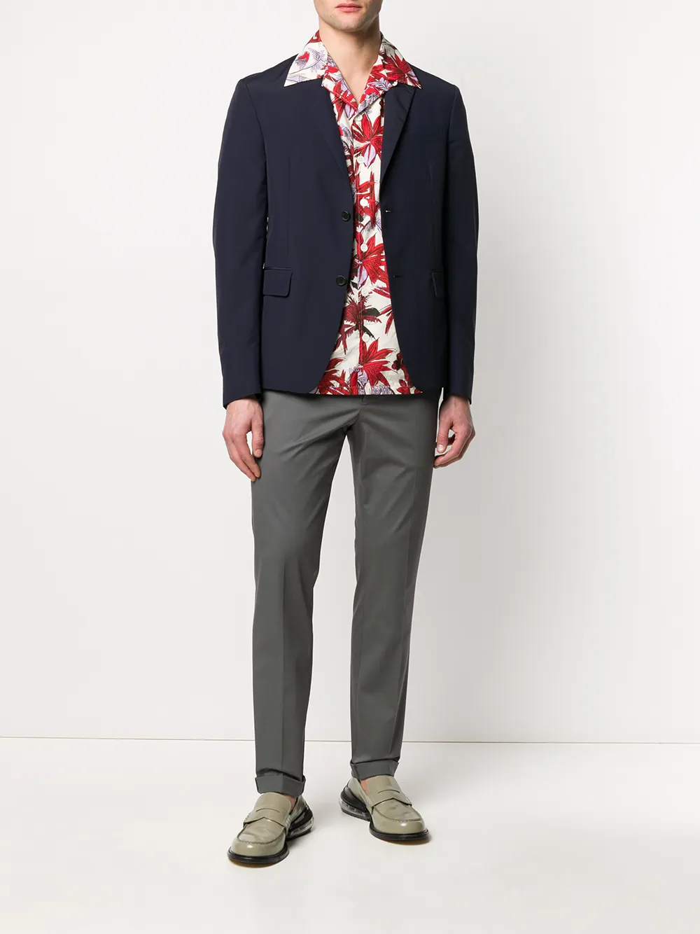 Prada Blazer met enkele rij knopen - Blauw