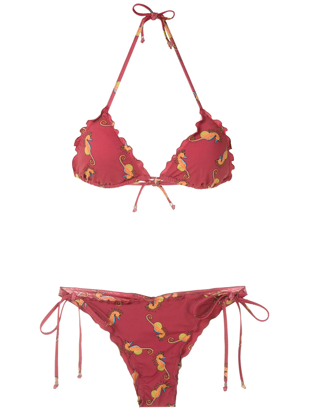 Amir Slama triangle bikini set | Red | Image 1