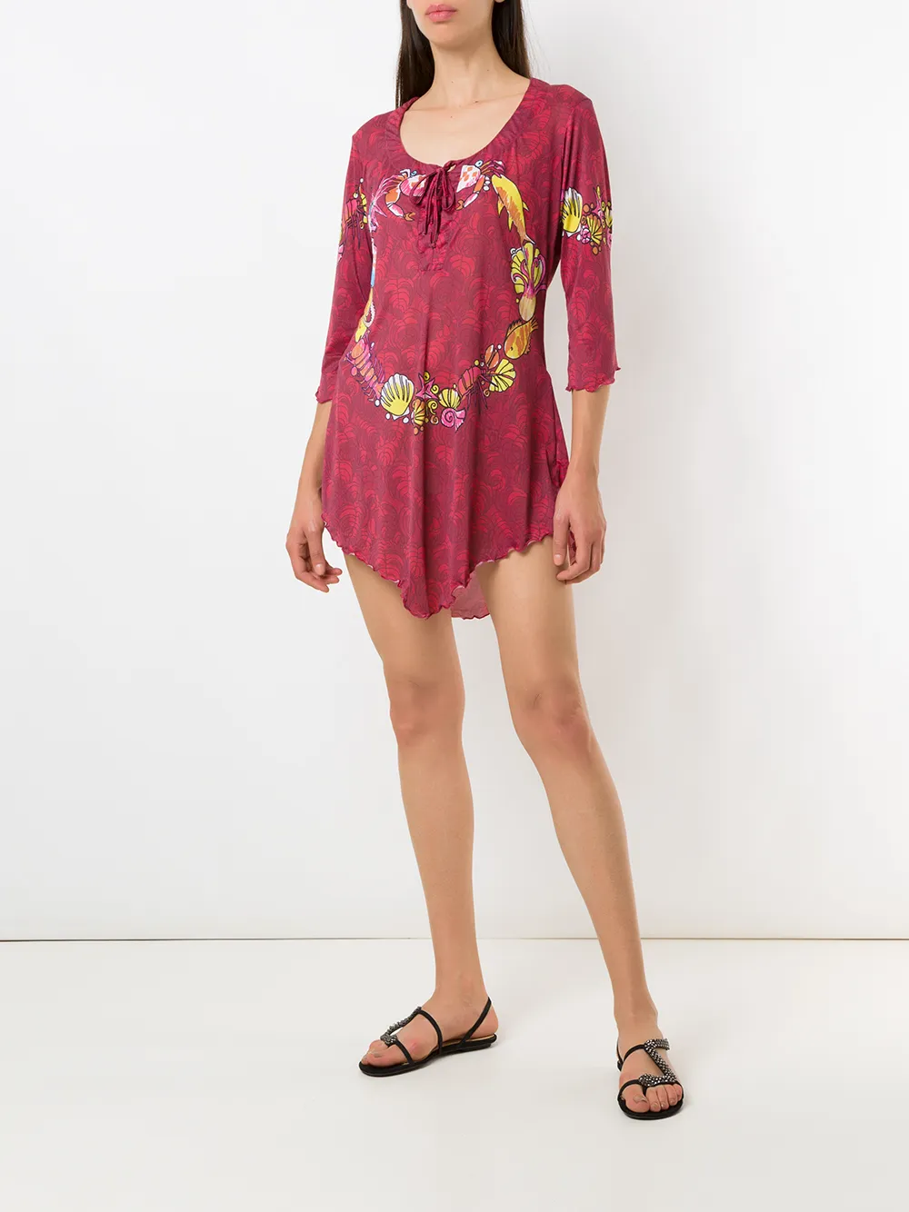 Amir Slama Jurk met print - Rood