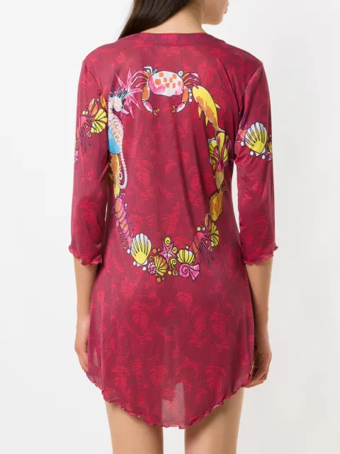 Amir Slama sea-motif lace-up dress 15047 - 3