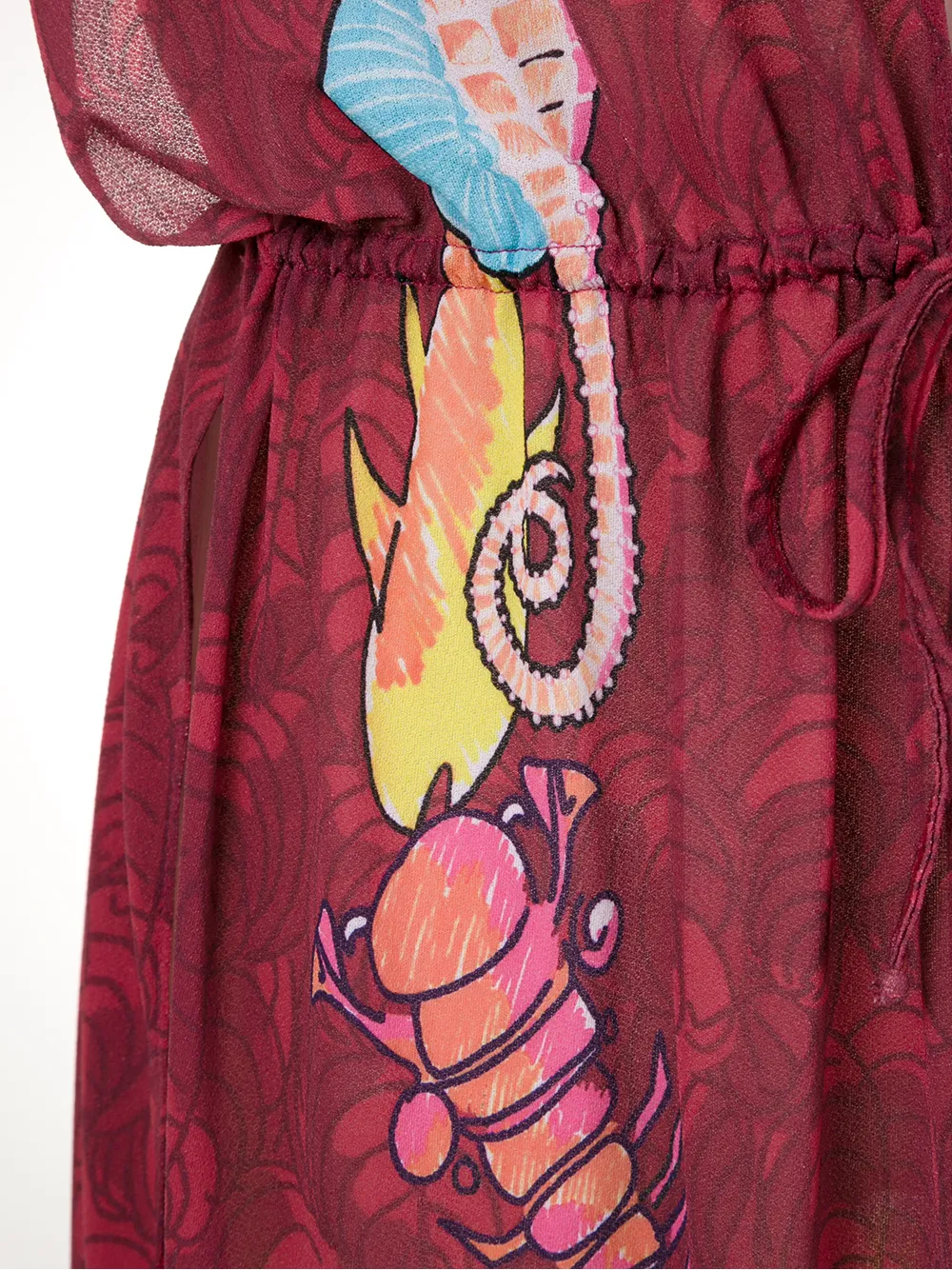 Amir Slama Strandjurk met print Rood