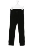 Givenchy Kids front button logo band trousers - Black