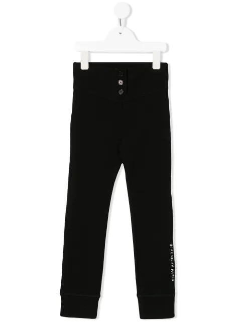 Givenchy Kids Calça com logo e botões frontal