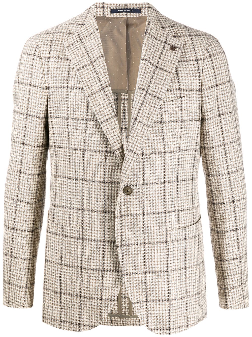 Shop Tagliatore Kariertes Tweed-sakko In Neutrals