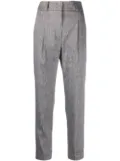 Peserico textured side stud tailored trousers - Grey