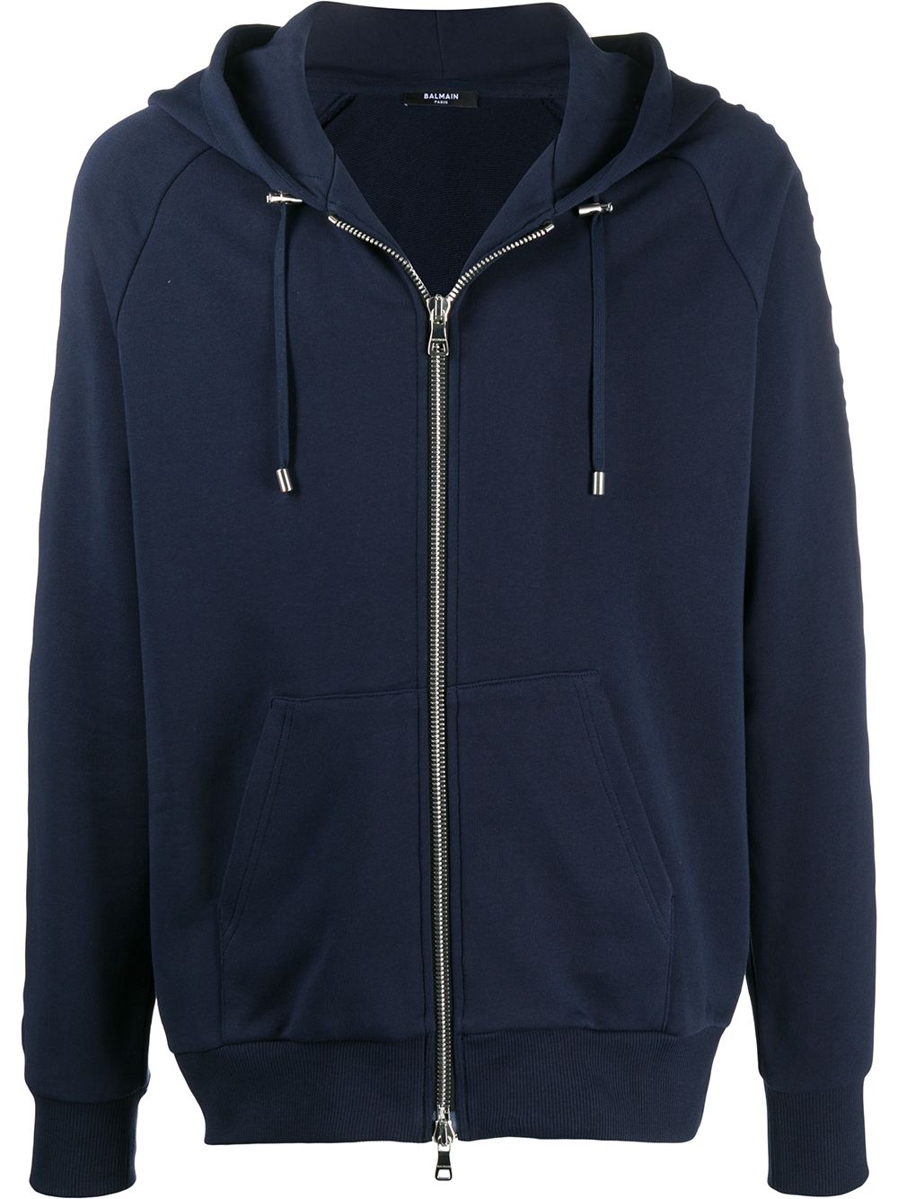 BALMAIN FULL-ZIPPED LOGO HOODIE