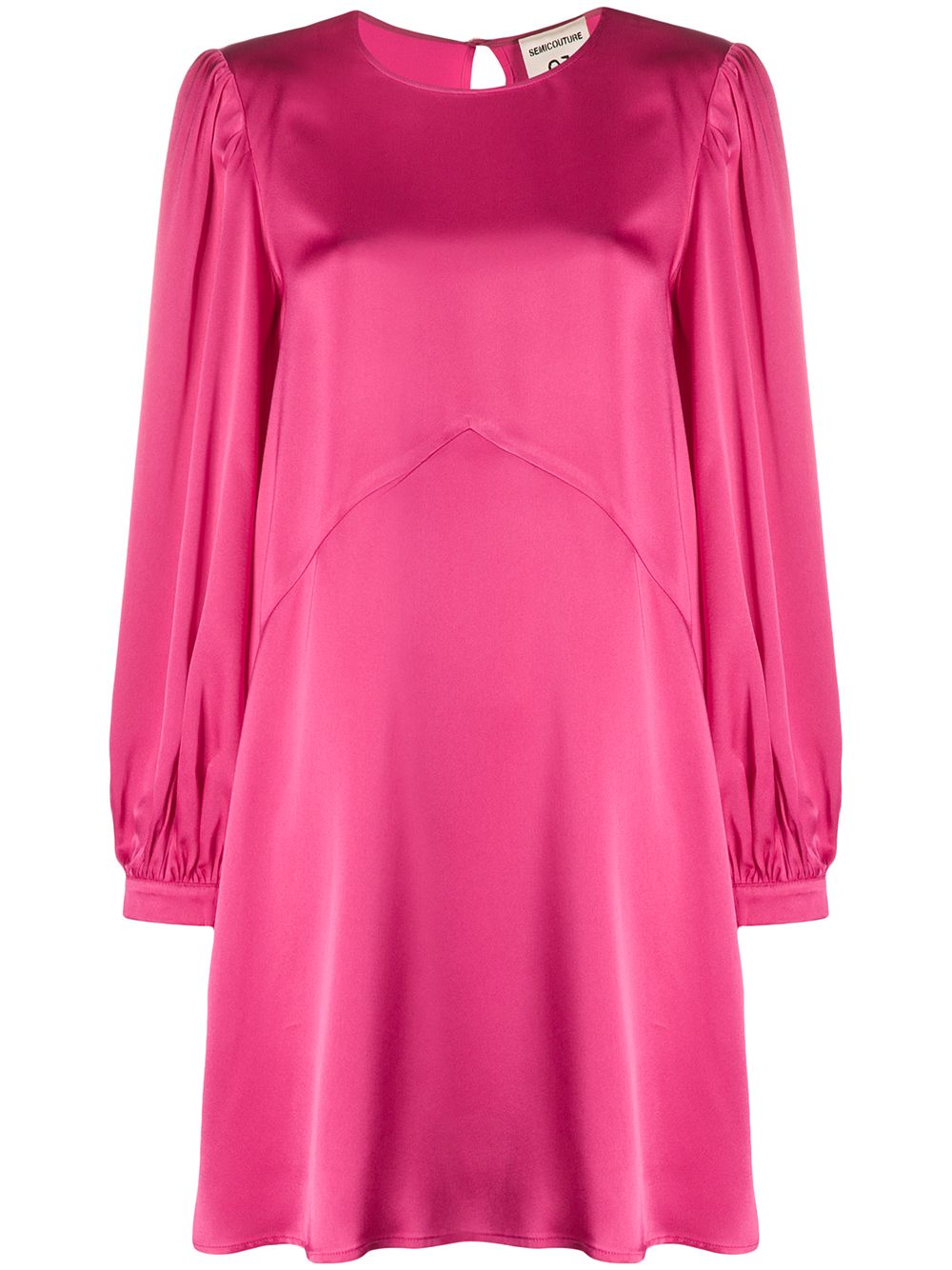 Semicouture Long-sleeved Mini Dress In Fuxia