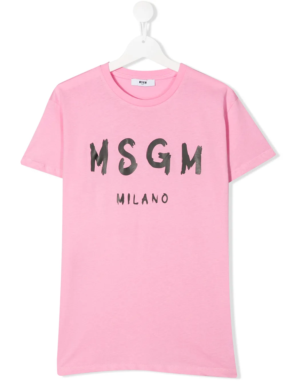 Msgm Teen Logo Print T-shirt In Pink