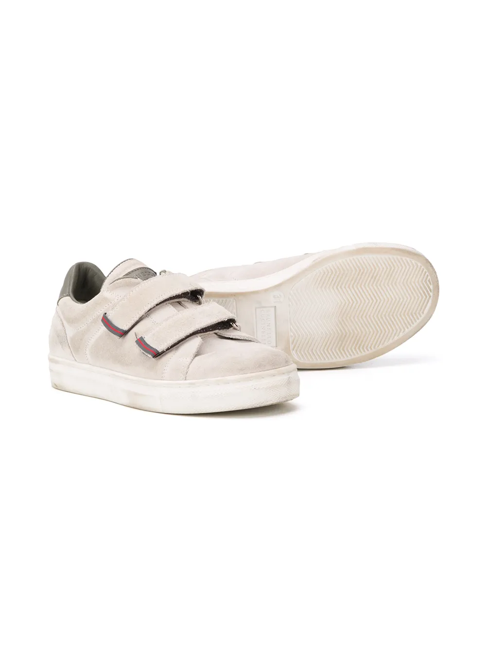 фото Brunello cucinelli kids touch-strap sneakers