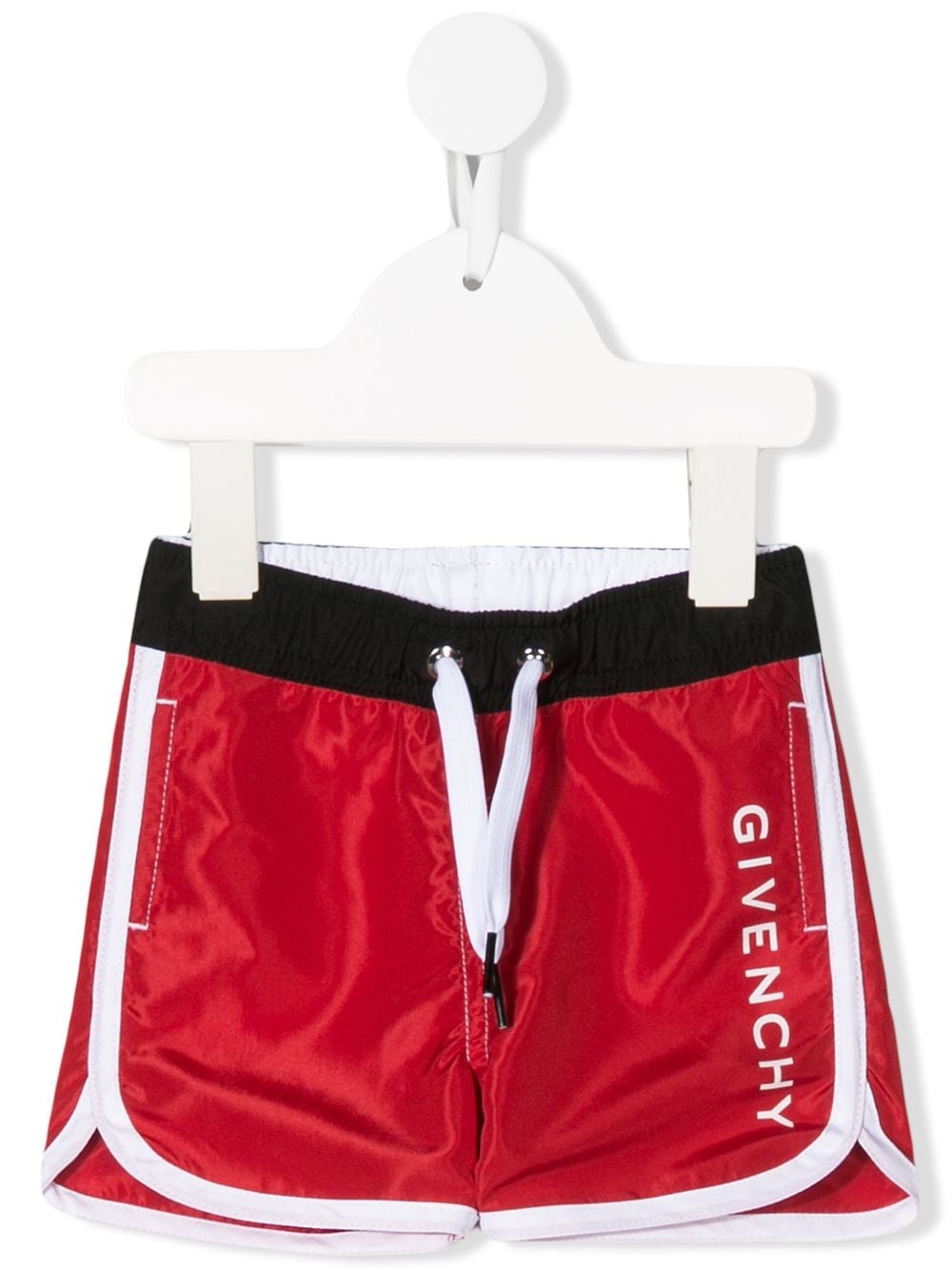 Givenchy Babies' Logo Swim Shorts In Red