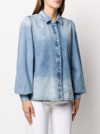 washed effect denim shirt展示图