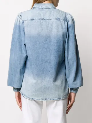 washed effect denim shirt展示图