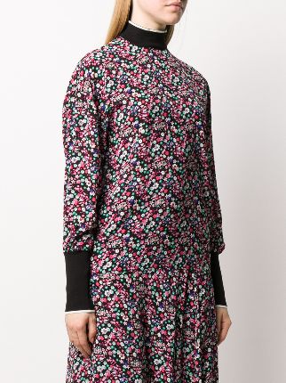 turtleneck floral-print top展示图