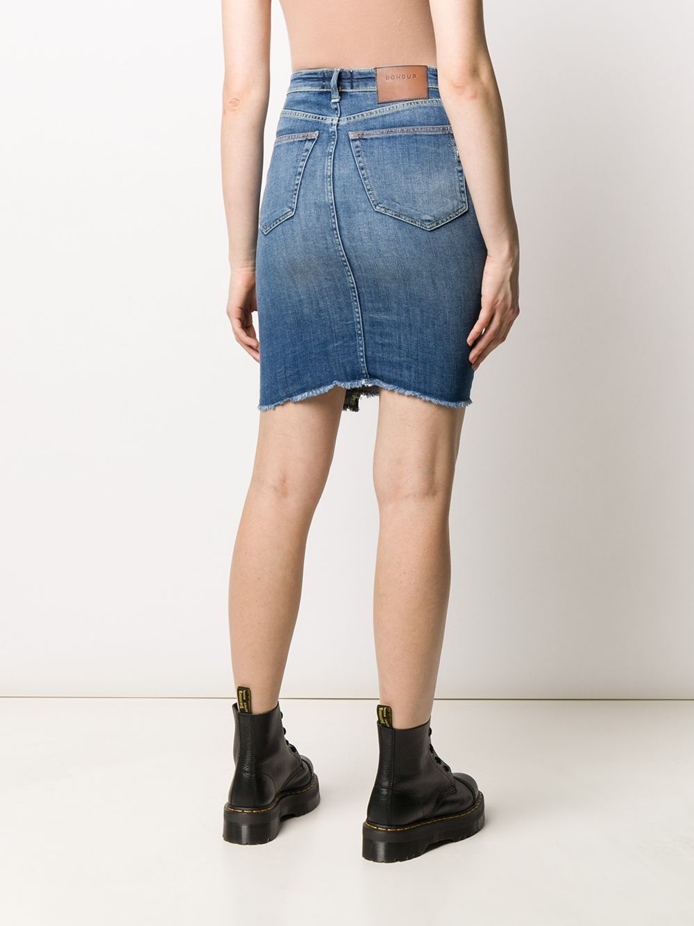 фото Dondup джинсовая юбка с необработанными краями