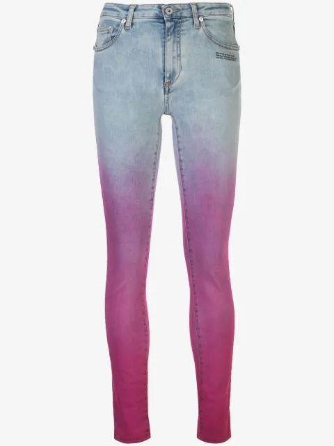Off-White faded pink jeans