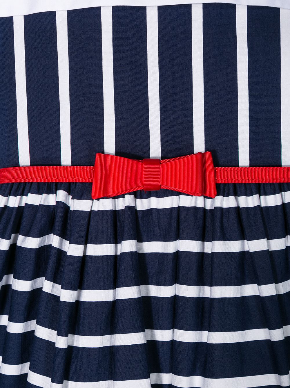  Monnalisa Striped-print Sleeveless Dress - Blue 