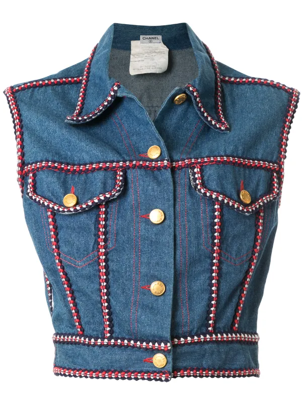 armless denim jacket