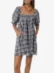 Solid & Striped puckered gingham babydoll dress