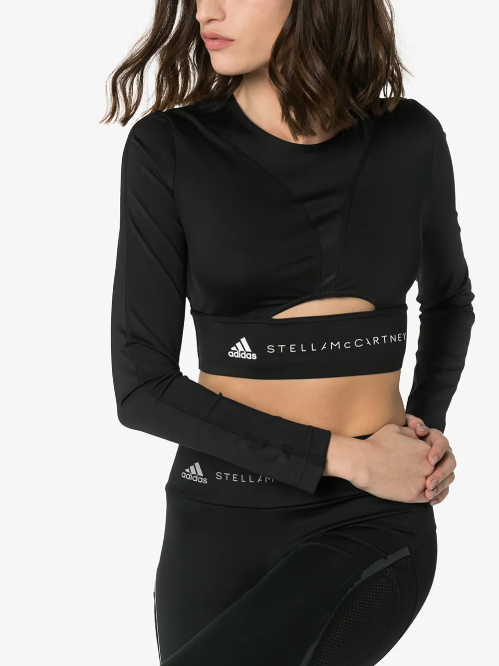 adidas logo crop top