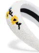 GANNI floral beaded headband