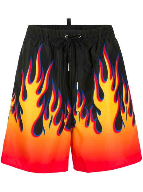 Dsquared2 Flame Print Swim Shorts Ss20 | Farfetch.Com