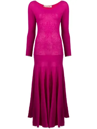 Marni Cashmere Pleated Knit Dress 