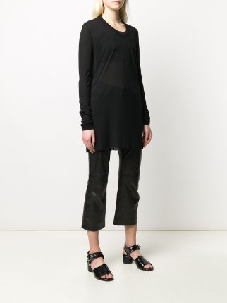 sheer longline jersey top展示图