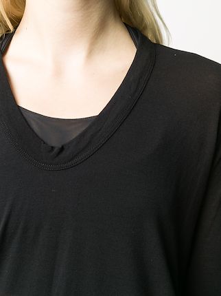 sheer longline jersey top展示图