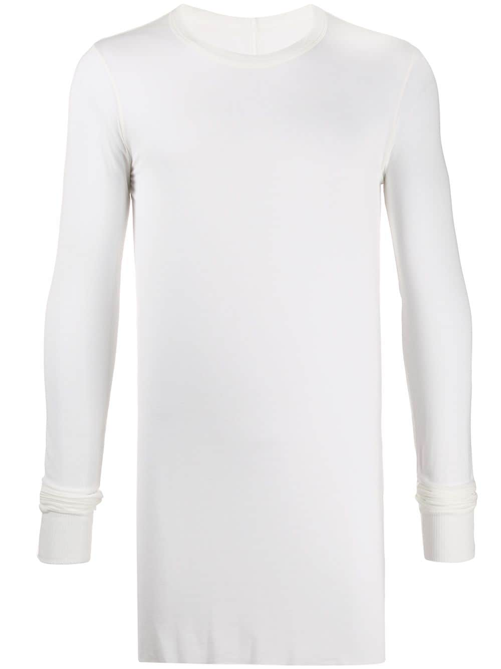 Shop Rick Owens Fitted Round-neck Sweatshirt In White