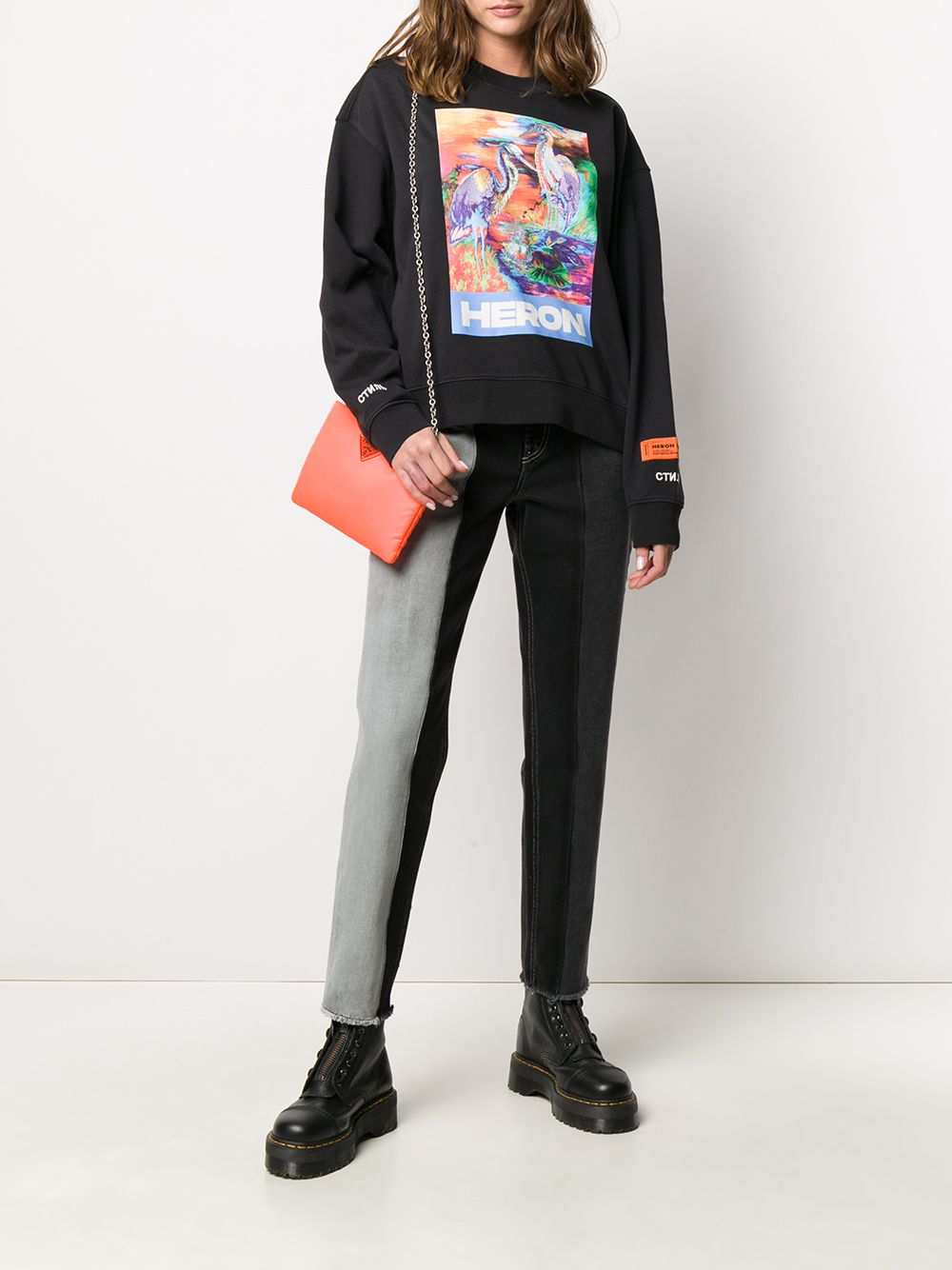 фото Heron preston logo graphic print sweatshirt